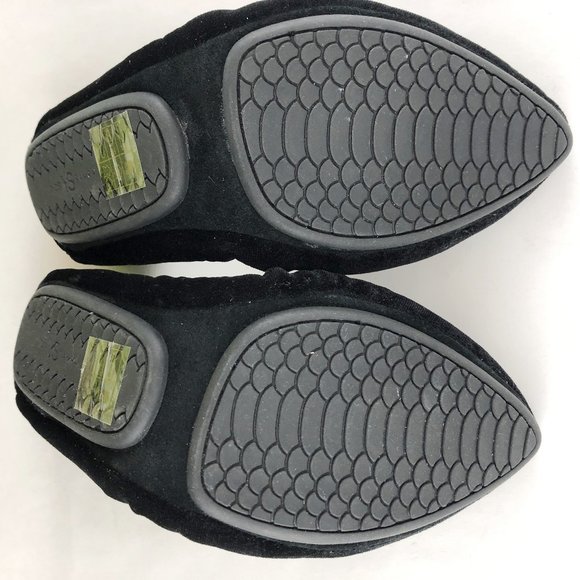 NWOB! YOSI SAMRA Black Velvet Vienna 2 Foldable Ballet Flats 6 - Picture 6 of 10